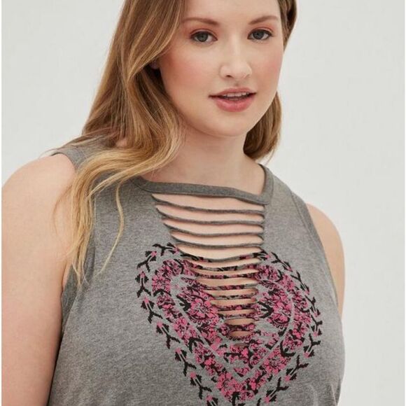 Torrid Slasher Tank - Cotton Tapesty
Heart Grey - Picture 6 of 6